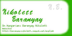 nikolett baranyay business card